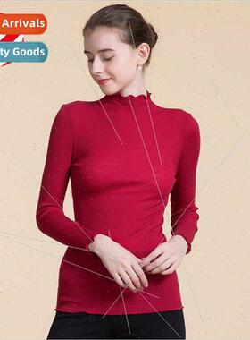 100% wool knted turtleneck bottoming shirt fall winter new w