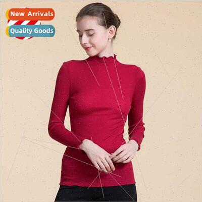 100% wool knted turtleneck bottoming shirt fall winter new w
