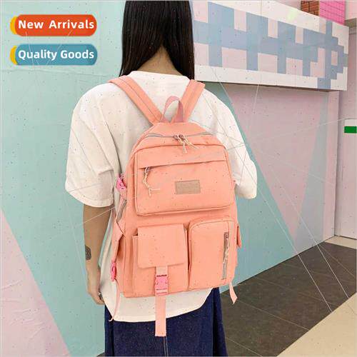 Korea students schoolbag four sets large-capacy nylon should