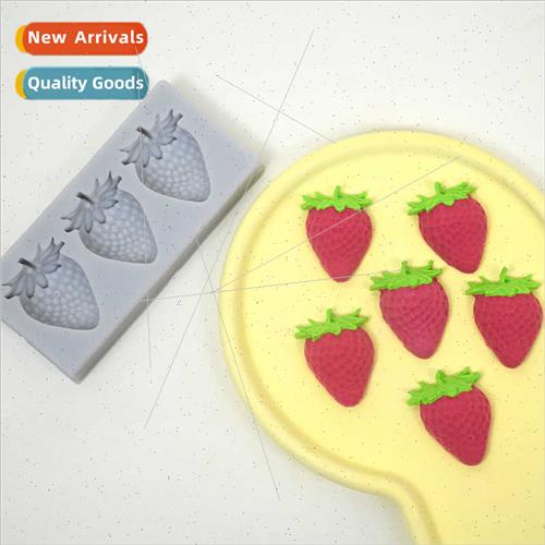 Triple Strawberry Styling licone Mould DIY Making Candy Bisc