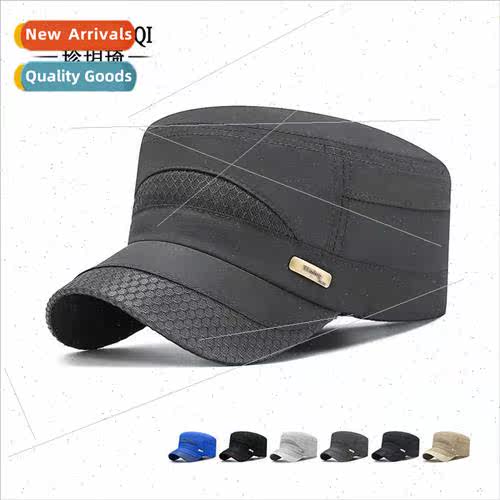 Spring summer men quick-drying sunscreen flat top hat men ou