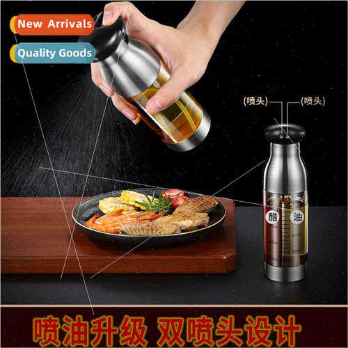 Kchen glass double-head spray oil bottle atomized press oil