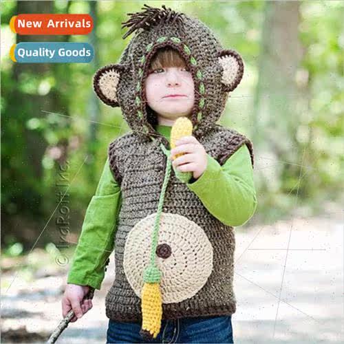 Fall winter new children undershirt cartoon monkey warm vest