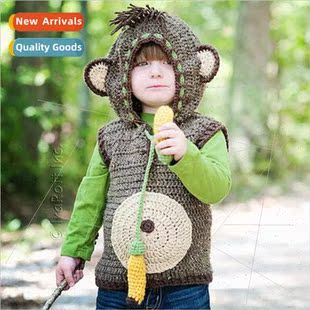 children undershirt cartoon Fall warm new monkey vest winter