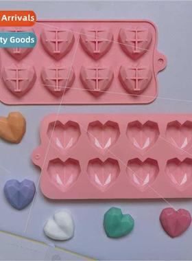 licone 8-link Diamond Heart Chocolate DIY Cake Icing Cookie