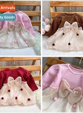 Girls bubble princess dress 2023 fall ltle girl gas princess