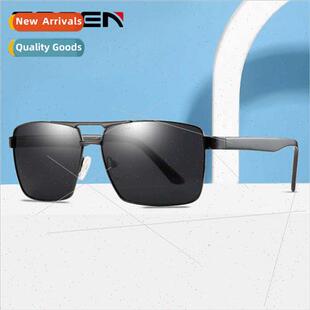 New metal box polarized sunglasses plate legs driving drivin