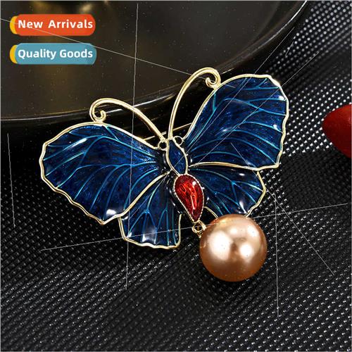 High-grade enamel painted butterfly brooch female Korea fash