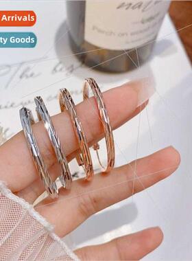 Korea s925 silver large earrings earrings female niche hundr