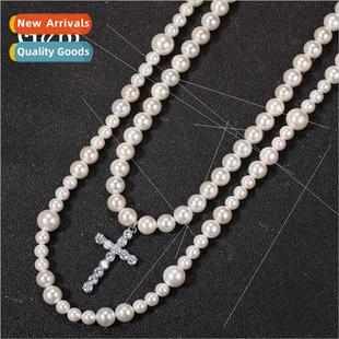 Beads Layer Mixed 10mm Set Necklace Pearl Double Europe