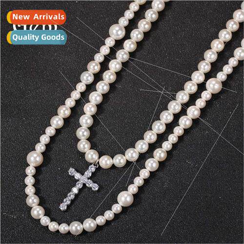 Europe Double Layer Pearl Necklace Set 8-10mm ze Mixed Beads
