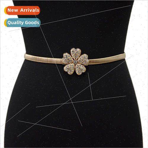 Summer new ladies belt elastic elastic waist girdle plum blo