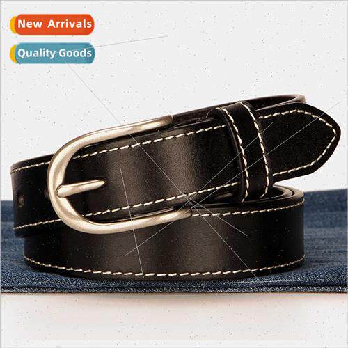Women leather belt car line casual pin buckle belt simple ve