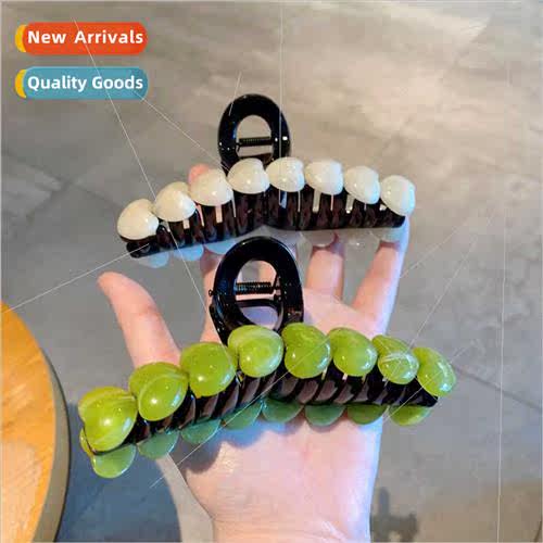 jelly love heart large hair clips female back head advanced