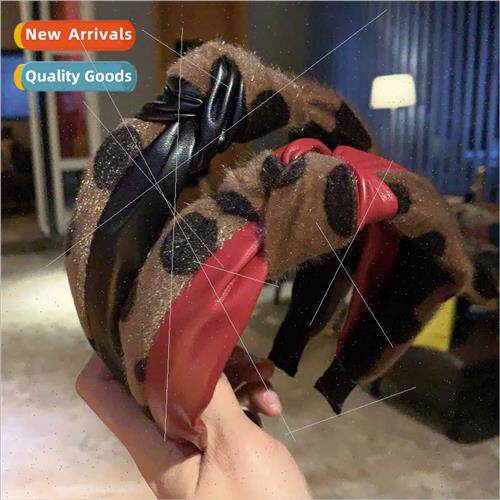 Korea imation horse hair polka dot fabric hair band fashion