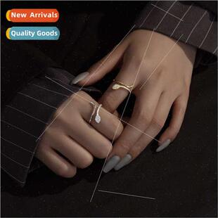 S925 lver mple Snake Ring Women Small Crushed Diamonds Ring