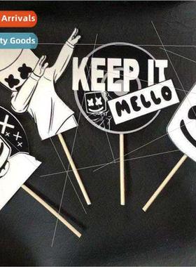 New DJ Marshmallow Cake Inserts Cupcake Decorations Birthday