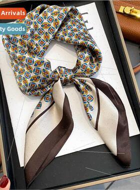 Spring new floral mulberry silk silk scarf elegant decorativ