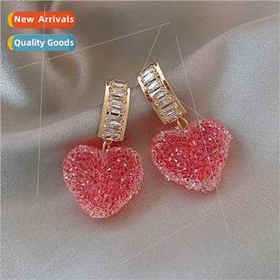fudge full diamonds S925 earrings needle love delicat silver