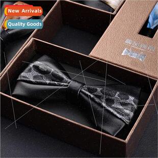 Men leather pliers bow tie men best man groomsmen mal shirt