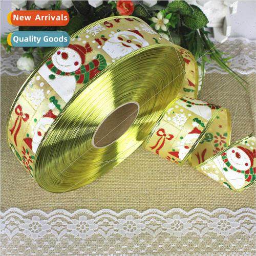 2023 New 100 Yards lver Santa Ribbon Christmas Grosgrain Rib