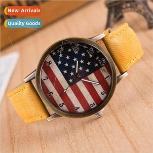 watch Korean flag retro American graffi simple Brish denim