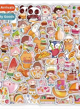 60 cartoon eat well doodle stickers diy water cup guar lugga