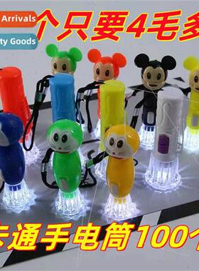 led mini cartoon plastic flashlight tinkerbell cat mickey ch