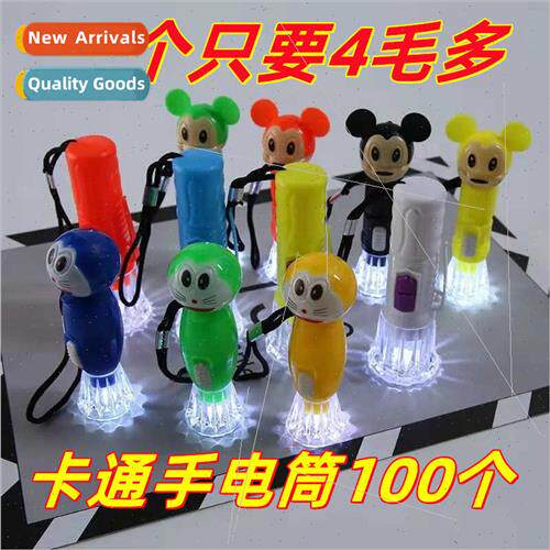 led mini cartoon plastic flashlight tinkerbell cat mickey ch