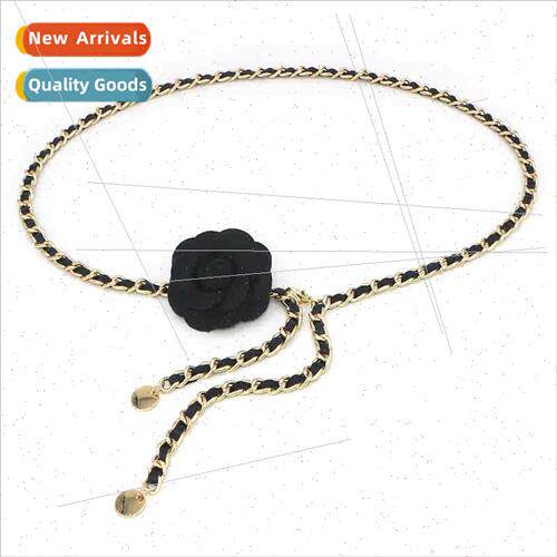 Camellia Waist Chain Accessories Women Flower Chain Belt Dec