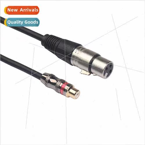 Black 0.3M Zinc Alloy Shell RCA Female to Ca Female wh Braid