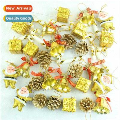 36pcs Gold Christmas Tree Pendants Pendant Decoration Toto B