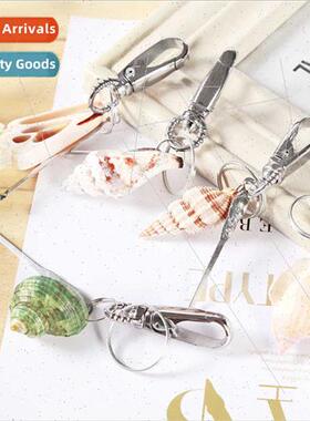 Creative conch keychain manual diy crafts exquise key pendan
