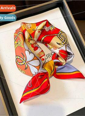 Chinese red vintage floral chain 53 mulberry silk silk scarf