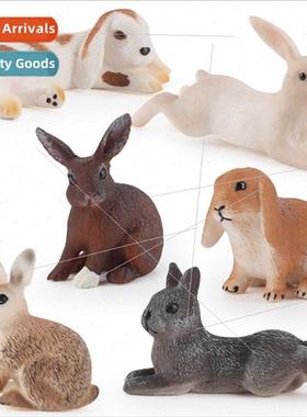 drop-eared rabb hare model static miniature wildlife artifac