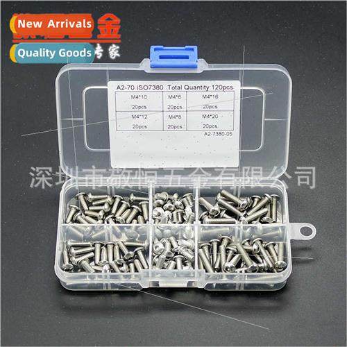 120pcs M4*6 8 10 12 16 20 Stainless Steel 304 Pan Head Hexag
