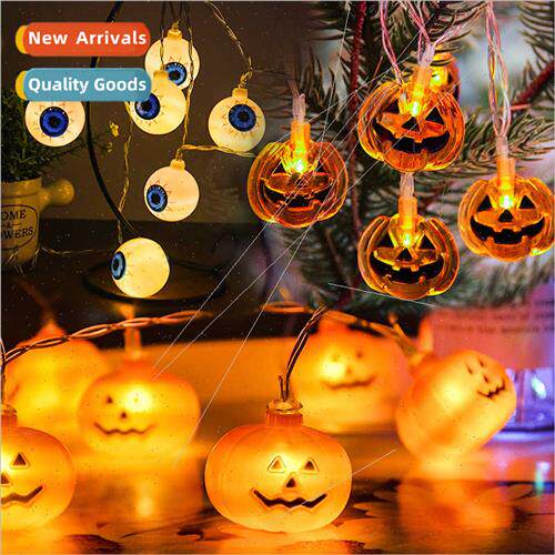 Halloween pumpkin led lights strings battery box holiday dec
