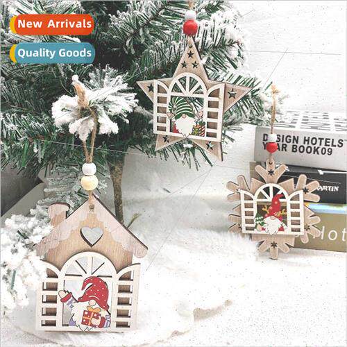 Christmas decorations wooden Christmas laser hollow Christma