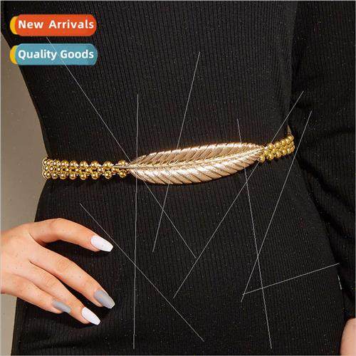 Belt Women Decorative Metal Elastic lver Gold Waist Chain Sk
