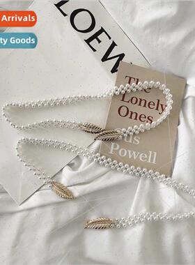 Dress decorative Korean fashion pearl waist chain skirt summ