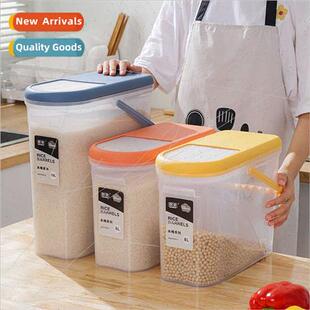 Household rice bucket new portable rice canister sealed stor