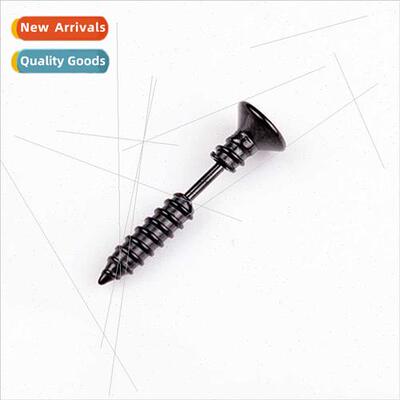 Europe Premium Titanium Plated Screw Earrings Europe Hallowe