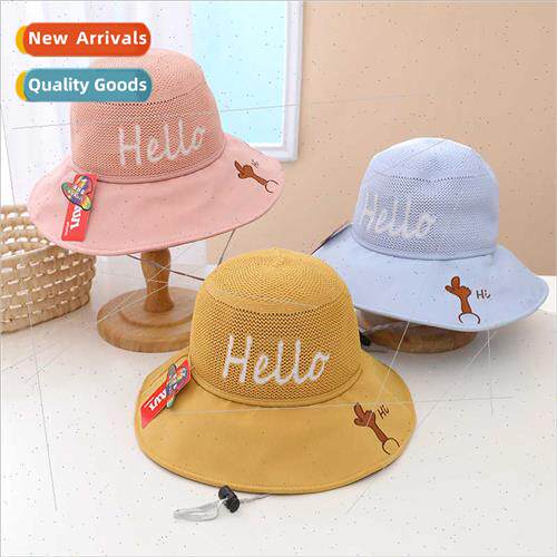 Children hats summer baby fisherman hat net large brim sunsc