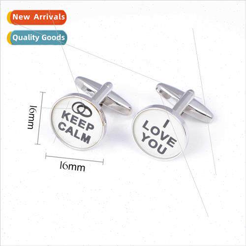 Cufflinks English i love you keep calm cufflinks keep calm F