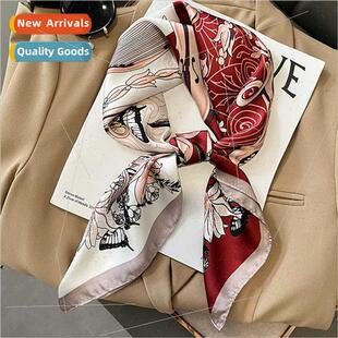 Fashion simulation silk temperament small square scarf femal