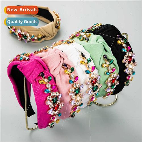 Exquise fabric hair bands female baroque senior sense diamon
