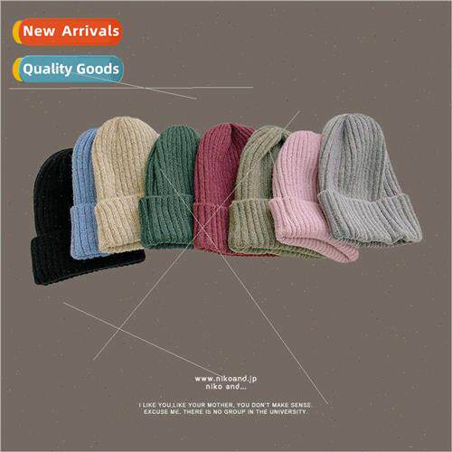 Woolen cap female autumn winter mohair hat  big head around