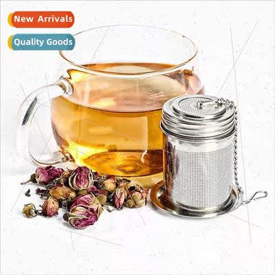 304 Tea Drainer Tea Strainer lver Cylindrical Tea Filter Bre