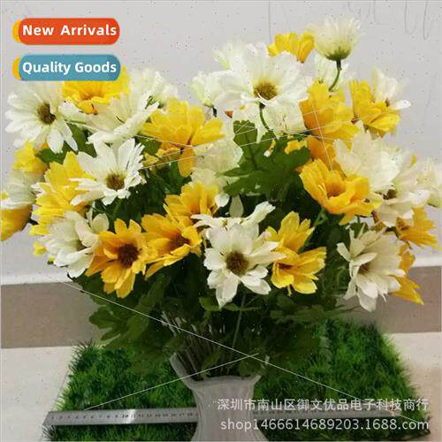 10 ks 20 green sunflower plastic flowers simulation fake flo