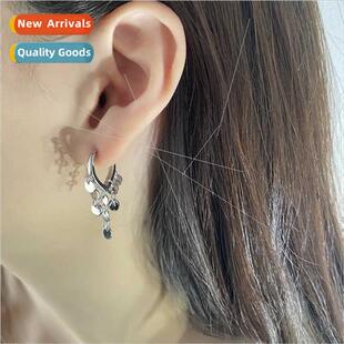 tassel earrin Round sequins retro love female small earrings